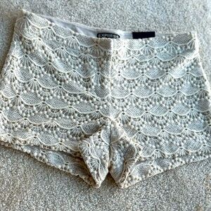 BRAND NEW - Express - Ivory Shorts - Lace detail